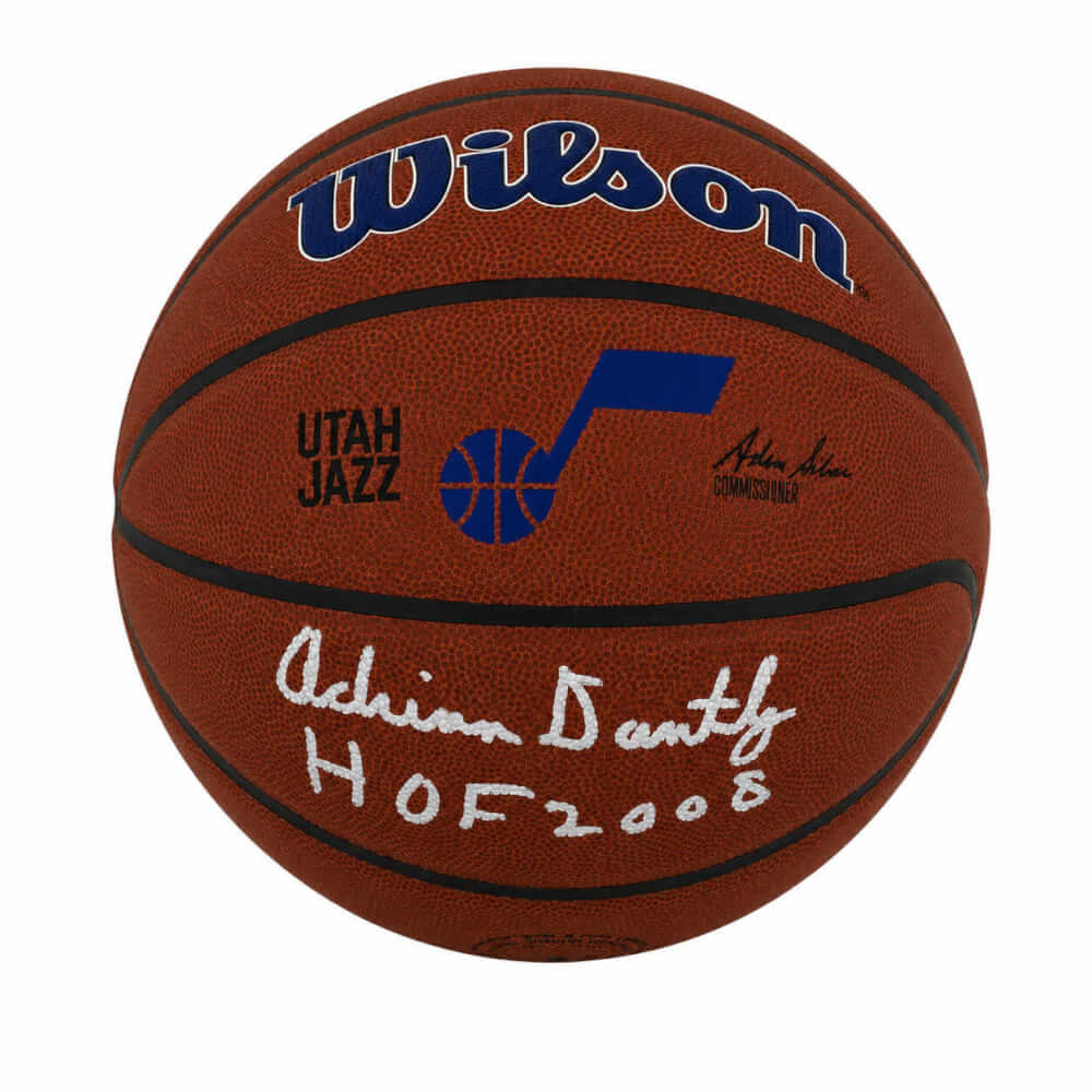 Adrian Dantley Signed Utah Jazz Logo Wilson Alliance NBA Basketball w/HOF 2008 - DANBSK236 - Adrian Dantley Signed Utah Jazz Logo Wilson Alliance NBA Basketball w/HOF 2008 product image