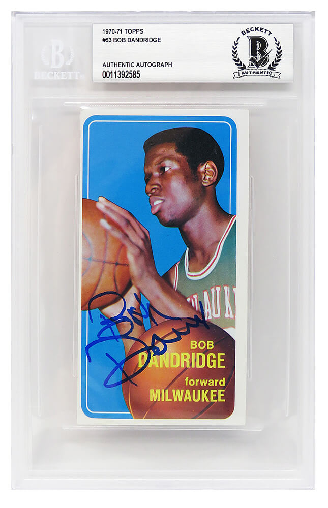 Bob Dandridge Signed Milwaukee Bucks 1970-71 Topps Tall Boy Rookie Card - DANCAR200 - Bob Dandridge Signed Milwaukee Bucks 1970-71 Topps Tall Boy Rookie Card product image