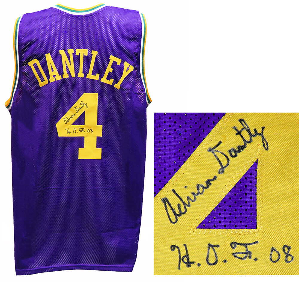 Adrian Dantley Signed Purple Custom Basketball Jersey w/HOF'08 - DANJRY210 - Adrian Dantley Signed Purple Custom Basketball Jersey w/HOF'08 product image