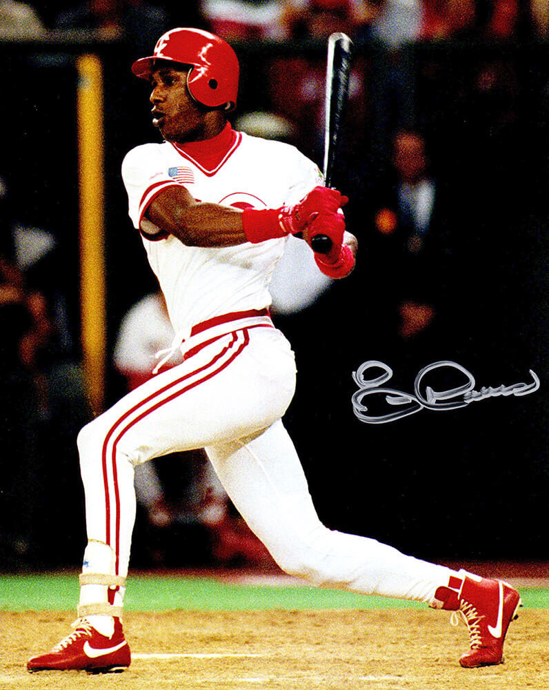 Eric Davis Signed Cincinnati Reds Batting Action 8x10 Photo - DAV08P100MYS - Eric Davis Signed Cincinnati Reds Batting Action 8x10 Photo product image