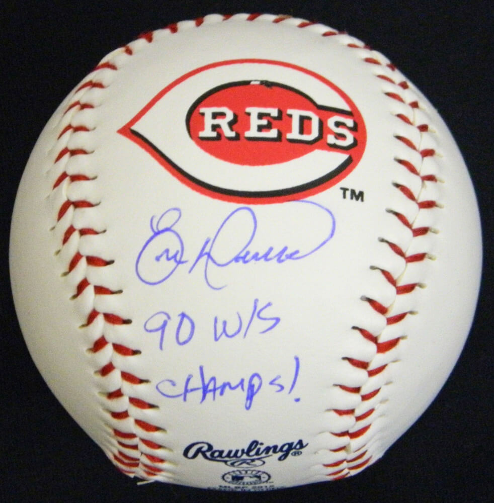 Eric Davis Signed Cincinnati Reds Logo Baseball w/90 WS Champs - DAVBSB105 - Eric Davis Signed Cincinnati Reds Logo Baseball w/90 WS Champs product image