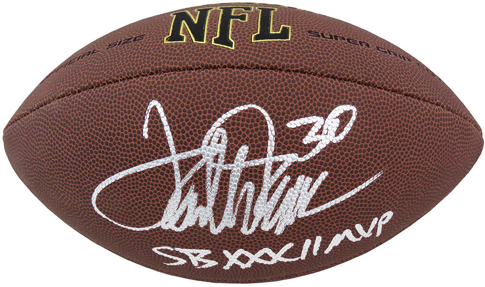 Terrell Davis Signed Wilson Super Grip Full Size NFL Football w/SB XXXII MVP - DAVFTB300 - Terrell Davis Signed Wilson Super Grip Full Size NFL Football w/SB XXXII MVP product image