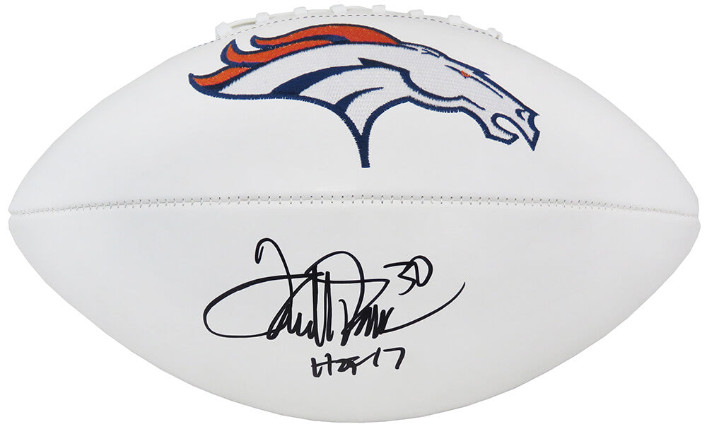 Terrell Davis Signed Denver Broncos White Logo NFL Football w/HOF'17 - DAVFTB301 - Terrell Davis Signed Denver Broncos White Logo NFL Football w/HOF'17 product image