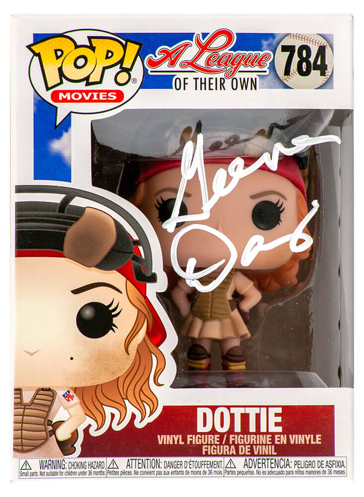 Geena Davis Signed A League Of Their Own 'Dottie' Funko Pop Doll #784 (In White) - DAVFUN501 - Geena Davis Signed A League Of Their Own 'Dottie' Funko Pop Doll #784 (In White) product image