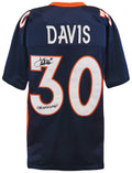 Terrell Davis Signed Navy Custom Football Jersey w/SB XXXII MVP - DAVJRY301 - Terrell Davis Signed Navy Custom Football Jersey w/SB XXXII MVP product image
