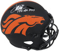 Terrell Davis Signed Denver Broncos Eclipse Black Matte Riddell Full Size Speed Replica Helmet w/1998 NFL MVP - DAVREP302 - Terrell Davis Signed Denver Broncos Eclipse Black Matte Riddell Full Size Speed Replica Helmet w/1998 NFL MVP product image
