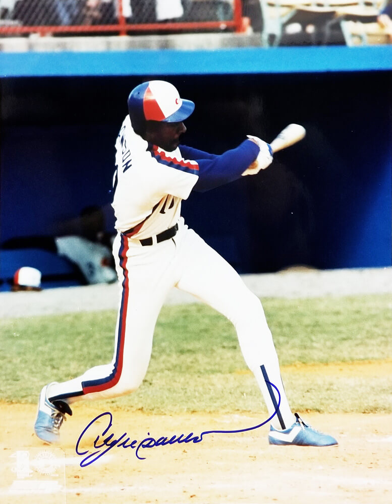 Andre Dawson Signed Montreal Expos Swinging 8x10 Photo - DAW08P102 - Andre Dawson Signed Montreal Expos Swinging 8x10 Photo product image