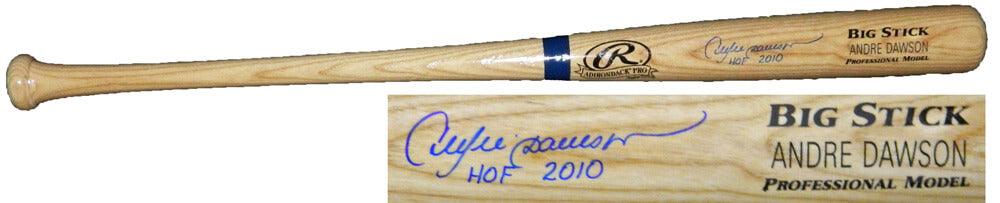 Andre Dawson Signed Rawlings Name-Engraved Blonde Big Stick Bat w/HOF 2010 - DAWBAT100 - Andre Dawson Signed Rawlings Name-Engraved Blonde Big Stick Bat w/HOF 2010 product image