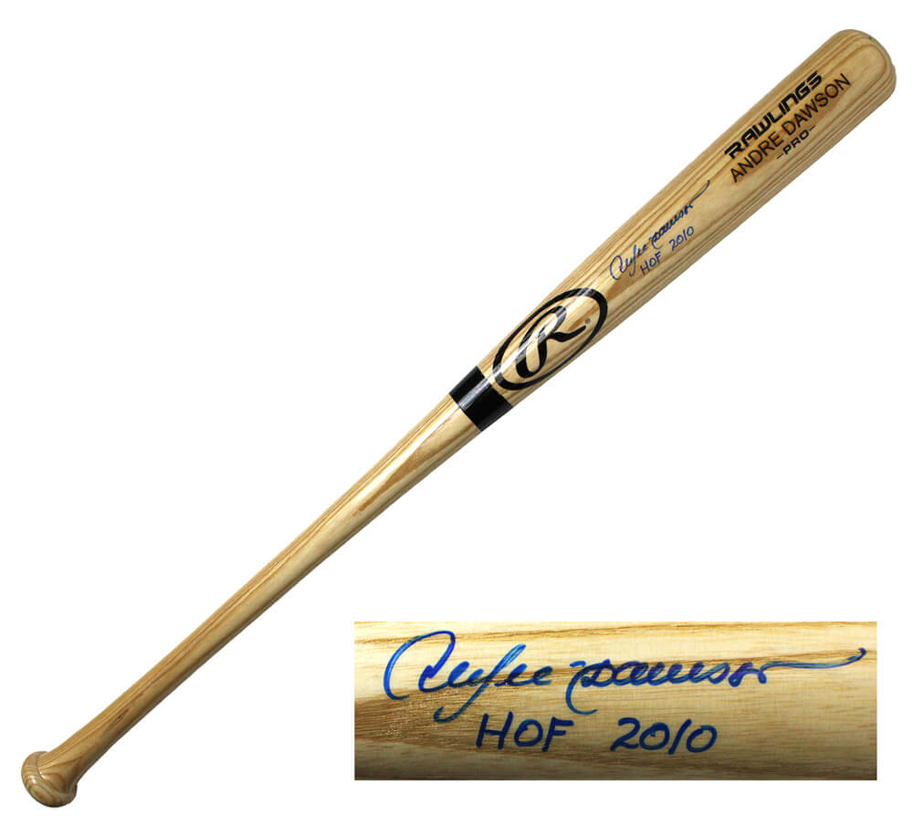 Andre Dawson Signed Rawlings Pro Blonde Name Engraved Baseball Bat w/HOF 2010 - DAWBAT104 - Andre Dawson Signed Rawlings Pro Blonde Name Engraved Baseball Bat w/HOF 2010 product image