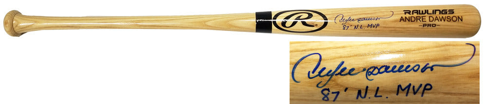 Andre Dawson Signed Rawlings Pro Blonde Name Engraved Baseball Bat w/87 NL MVP - DAWBAT105 - Andre Dawson Signed Rawlings Pro Blonde Name Engraved Baseball Bat w/87 NL MVP product image