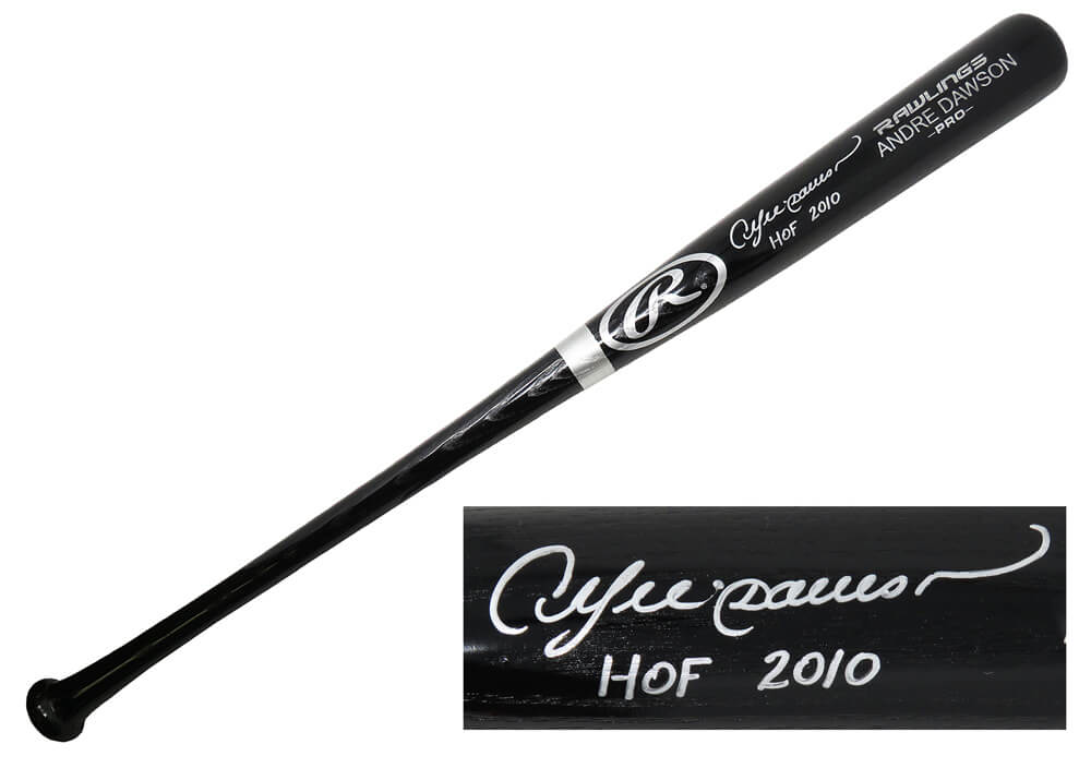 Andre Dawson Signed Rawlings Pro Black Name Engraved Baseball Bat w/HOF 2010 - DAWBAT106 - Andre Dawson Signed Rawlings Pro Black Name Engraved Baseball Bat w/HOF 2010 product image
