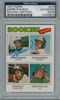 Andre Dawson Signed Expos 1977 Topps Rookie Card #473 - PSA/DNA - DAWCAR100 - Andre Dawson Signed Expos 1977 Topps Rookie Card #473 - PSA/DNA product image
