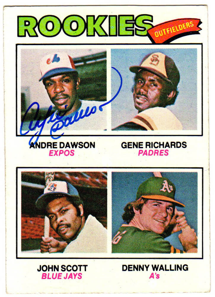Andre Dawson Signed Montreal Expos 1977 Topps Rookie Card #473 - DAWCAR101 - Andre Dawson Signed Montreal Expos 1977 Topps Rookie Card #473 product image