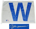 Andre Dawson Signed Chicago Cubs 27x37 White W Flag - DAWFLG100 - Andre Dawson Signed Chicago Cubs 27x37 White W Flag product image