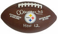 Dermontti Dawson Signed Pittsburgh Steelers Team Logo Football w/HOF 12 - DAWFTB313 - Dermontti Dawson Signed Pittsburgh Steelers Team Logo Football w/HOF 12 product image