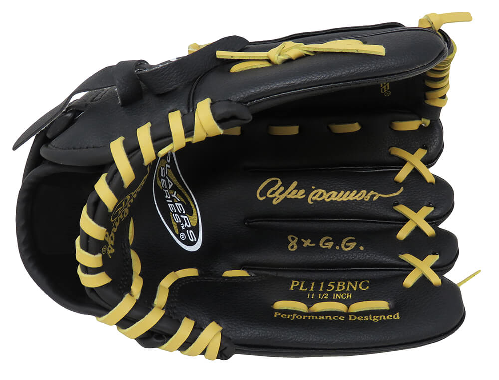 Andre Dawson Signed Rawlings Player Series Black Baseball Fielders Glove w/8x GG - DAWGLV100 - Andre Dawson Signed Rawlings Player Series Black Baseball Fielders Glove w/8x GG product image