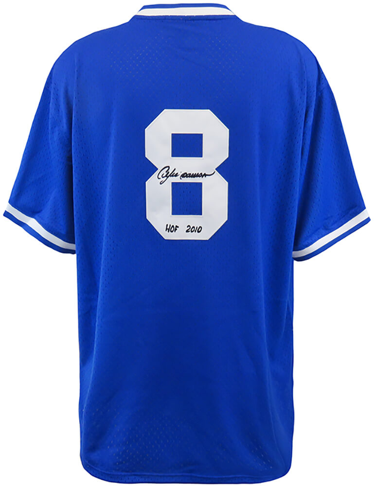 Andre Dawson Signed Chicago Cubs Blue M&N Cooperstown Collection Batting Practice Baseball Jersey w/HOF 2010 - DAWJRY102 - Andre Dawson Signed Chicago Cubs Blue M&N Cooperstown Collection Batting Practice Baseball Jersey w/HOF 2010 product image
