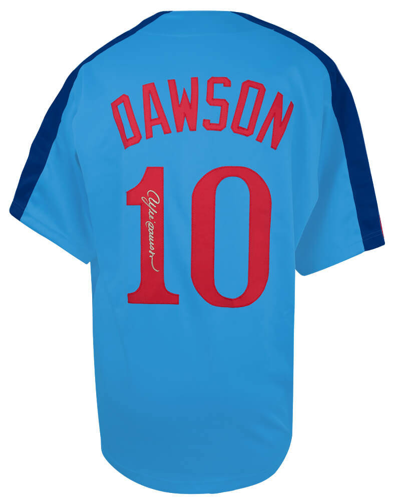 Andre Dawson Signed Baby Blue Throwback Custom Baseball Jersey - DAWJRY105 - Andre Dawson Signed Baby Blue Throwback Custom Baseball Jersey product image