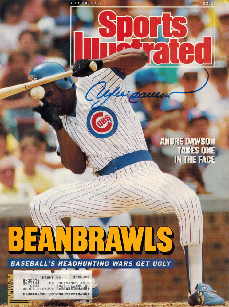 Andre Dawson Signed Cubs Sports Illustrated 7/20/87 - Bean Brawls - DAWMAG100 - Andre Dawson Signed Cubs Sports Illustrated 7/20/87 - Bean Brawls product image