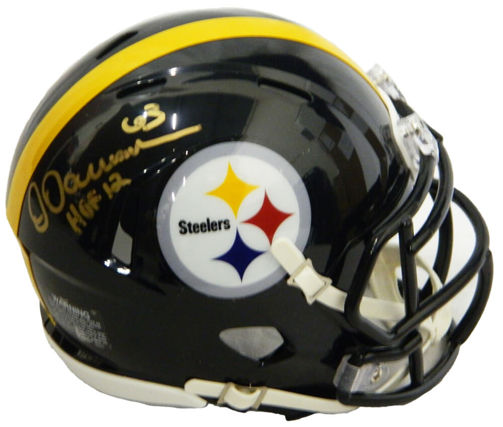 Dermontti Dawson Signed Pittsburgh Steelers Riddell Speed Mini Helmet w/HOF'12 - DAWMIN310 - Dermontti Dawson Signed Pittsburgh Steelers Riddell Speed Mini Helmet w/HOF'12 product image
