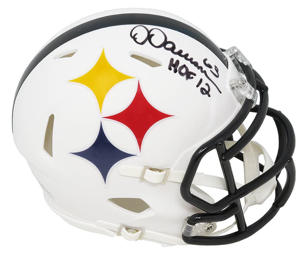 Dermontti Dawson Signed Pittsburgh Steelers AMP Alternate Series Riddell Speed Mini Helmet w/HOF'12 - DAWMIN313 - Dermontti Dawson Signed Pittsburgh Steelers AMP Alternate Series Riddell Speed Mini Helmet w/HOF'12 product image