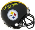 Dermontti Dawson Signed Pittsburgh Steelers Riddell Mini Helmet w/HOF'12 (Yellow Ink) - DAWMIN315 - Dermontti Dawson Signed Pittsburgh Steelers Riddell Mini Helmet w/HOF'12 (Yellow Ink) product image