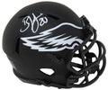 Brian Dawkins Signed Philadelphia Eagles Eclipse Black Matte Riddell Speed Mini Helmet - DAWMIN322 - Brian Dawkins Signed Philadelphia Eagles Eclipse Black Matte Riddell Speed Mini Helmet product image