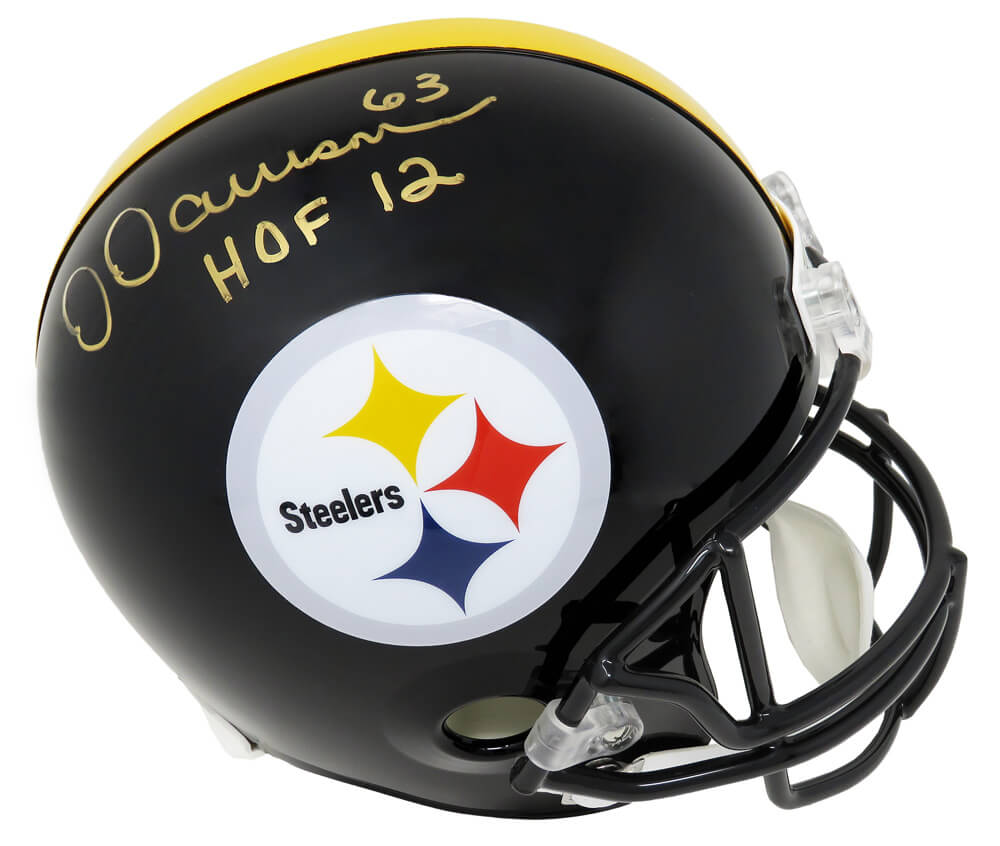 Dermontti Dawson Signed Pittsburgh Steelers Riddell Full Size Replica Helmet w/HOF'12 - DAWREP310 - Dermontti Dawson Signed Pittsburgh Steelers Riddell Full Size Replica Helmet w/HOF'12 product image