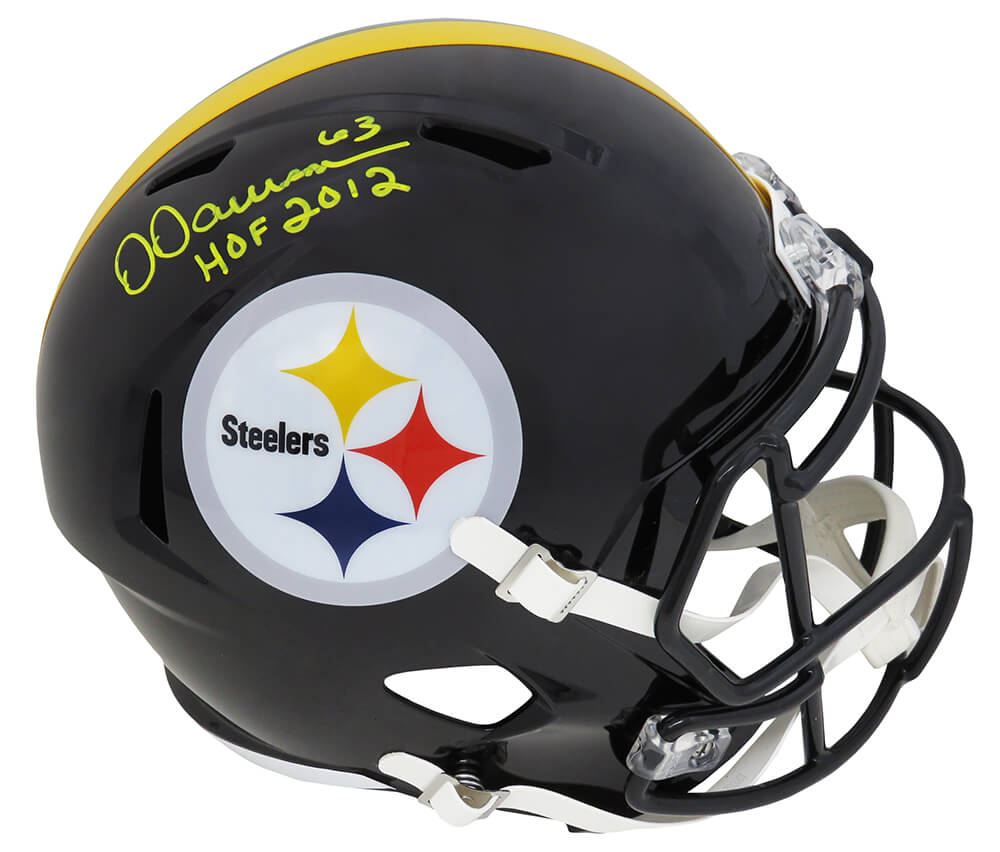 Dermontti Dawson Signed Pittsburgh Steelers Riddell Full Size Speed Replica Helmet w/HOF 2012 - DAWREP312 - Dermontti Dawson Signed Pittsburgh Steelers Riddell Full Size Speed Replica Helmet w/HOF 2012 product image