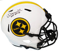 Dermontti Dawson Signed Pittsburgh Steelers Lunar Eclipse White Matte Riddell Full Size Speed Replica Helmet w/HOF 2012 - DAWREP313 - Dermontti Dawson Signed Pittsburgh Steelers Lunar Eclipse White Matte Riddell Full Size Speed Replica Helmet w/HOF 2012 product image