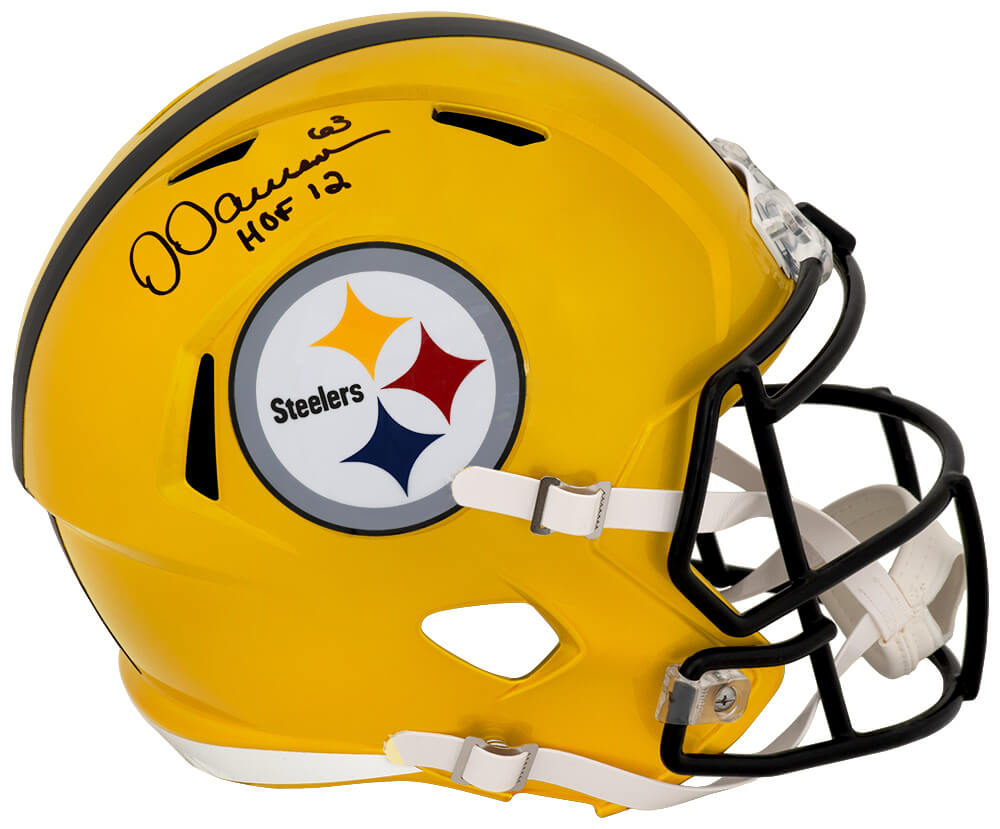 Dermontti Dawson Signed Pittsburgh Steelers FLASH Riddell Full Size Speed Replica Helmet w/HOF'12 - DAWREP314 - Dermontti Dawson Signed Pittsburgh Steelers FLASH Riddell Full Size Speed Replica Helmet w/HOF'12 product image