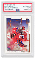 Ron Dayne Signed 2000 Upper Deck MVP Rookie Football Card #199 w/99H - (PSA Encapsulated) - DAYCAR300 - Ron Dayne Signed 2000 Upper Deck MVP Rookie Football Card #199 w/99H - (PSA Encapsulated) product image