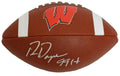 Ron Dayne Signed Wisconsin Badgers Rawlings Full-Size Logo Football w/99H - DAYFTB300 - Ron Dayne Signed Wisconsin Badgers Rawlings Full-Size Logo Football w/99H product image