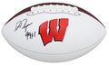 Ron Dayne Signed Wisconsin Baden White Logo Football w/99H - DAYFTB304 - Ron Dayne Signed Wisconsin Baden White Logo Football w/99H product image