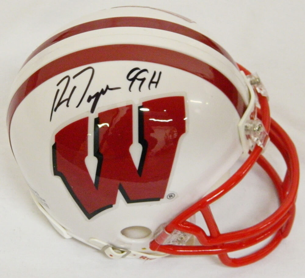 Ron Dayne Signed Wisconsin Badgers Riddell Mini Helmet w/99H - DAYMIN300 - Ron Dayne Signed Wisconsin Badgers Riddell Mini Helmet w/99H product image