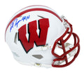 Ron Dayne Signed Wisconsin Badgers Riddell Speed Mini Helmet w/99H - DAYMIN302 - Ron Dayne Signed Wisconsin Badgers Riddell Speed Mini Helmet w/99H product image