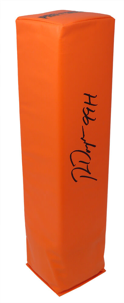 Ron Dayne Signed Orange Endzone Pylon w/99H - DAYPYL300 - Ron Dayne Signed Orange Endzone Pylon w/99H product image