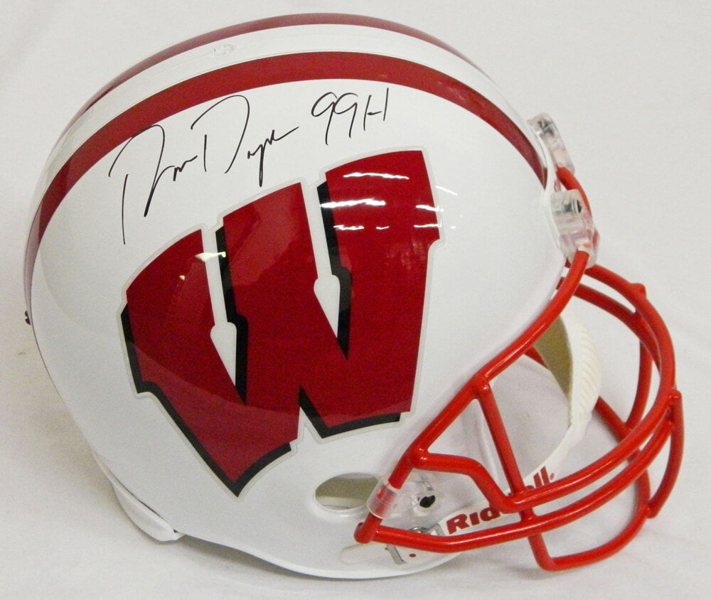 Ron Dayne Signed Wisconsin Badgers Riddell Full-Size Replica Helmet w/99H - DAYREP300 - Ron Dayne Signed Wisconsin Badgers Riddell Full-Size Replica Helmet w/99H product image