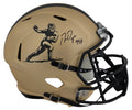 Ron Dayne Signed Heisman Trophy Logo Gold Riddell Full Size Speed Replica Helmet w/99H - DAYREP307 - Ron Dayne Signed Heisman Trophy Logo Gold Riddell Full Size Speed Replica Helmet w/99H product image