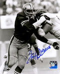 Fred Dean Signed 49ers B&W Action 8x10 Photo w/HOF 08 - DEA08P301 - Fred Dean Signed 49ers B&W Action 8x10 Photo w/HOF 08 product image