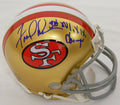 Fred Dean Signed 49ers Throwback Riddell Mini Helmet w/SB XVI, XIX Champs - DEAMIN301 - Fred Dean Signed 49ers Throwback Riddell Mini Helmet w/SB XVI, XIX Champs product image