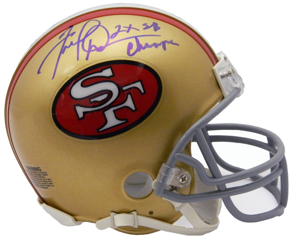 Fred Dean Signed 49ers Throwback Riddell Mini Helmet w/SB 2x Champs - DEAMIN303 - Fred Dean Signed 49ers Throwback Riddell Mini Helmet w/SB 2x Champs product image