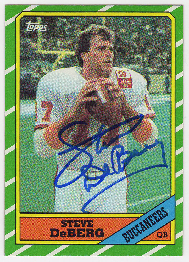 Steve Deberg Signed Tampa Bay Buccaneers 1986 Topps Football Trading Card #373 - DEBCAR302 - Steve Deberg Signed Tampa Bay Buccaneers 1986 Topps Football Trading Card #373 product image