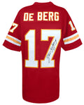 Steve DeBerg Signed Red Custom Football Jersey - DEBJRY301 - Steve DeBerg Signed Red Custom Football Jersey product image