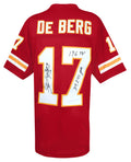 Steve DeBerg Signed Red Custom Football Jersey w/34,241 Yds, 196 TD's - DEBJRY302 - Steve DeBerg Signed Red Custom Football Jersey w/34,241 Yds, 196 TD's product image