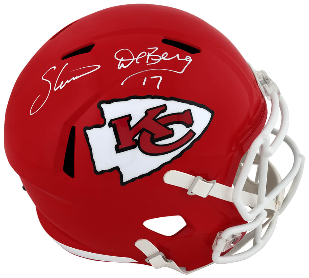 Steve DeBerg Signed Kansas City Chiefs Riddell Full Size Speed Replica Helmet - DEBREP301 - Steve DeBerg Signed Kansas City Chiefs Riddell Full Size Speed Replica Helmet product image