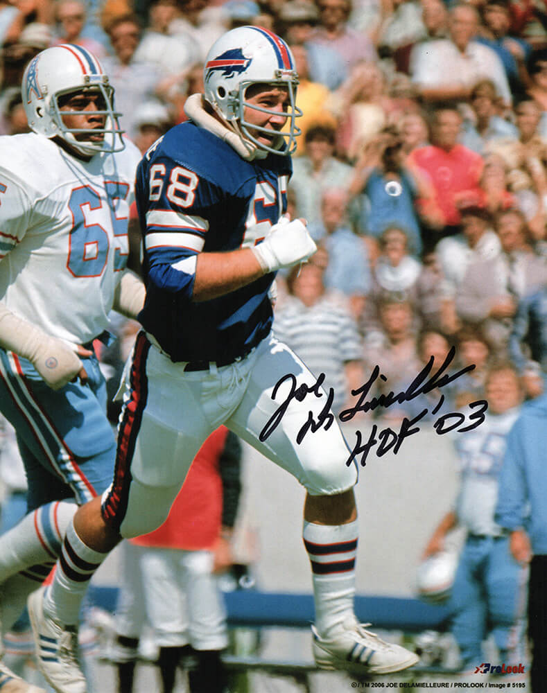 Joe DeLamielleure Signed Buffalo Bills Action vs Oilers 8x10 Photo w/HOF'03 - DEL08P309 - Joe DeLamielleure Signed Buffalo Bills Action vs Oilers 8x10 Photo w/HOF'03 product image