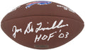 Joe DeLamielleure Signed Buffalo Bills Wilson Brown Logo NFL Football w/HOF'03 - DELFTB301 - Joe DeLamielleure Signed Buffalo Bills Wilson Brown Logo NFL Football w/HOF'03 product image