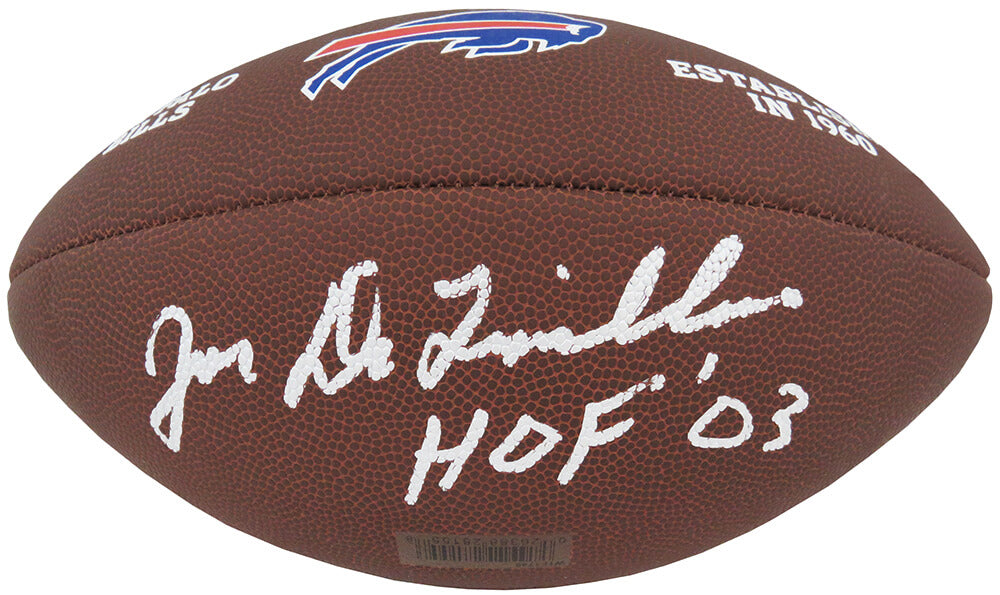 Joe DeLamielleure Signed Buffalo Bills Wilson Brown Logo NFL Football w/HOF'03 - DELFTB301 - Joe DeLamielleure Signed Buffalo Bills Wilson Brown Logo NFL Football w/HOF'03 product image