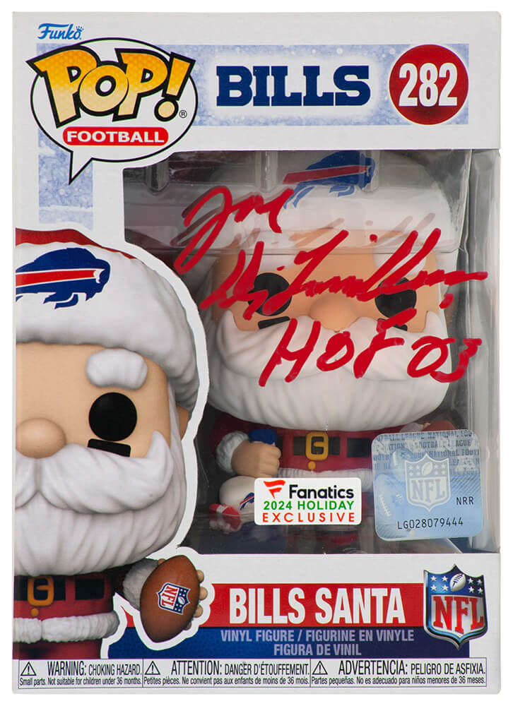 Joe DeLamielleure Signed Buffalo Bills Santa Funko Pop Doll #282 w/HOF'03 - DELFUN300 - Joe DeLamielleure Signed Buffalo Bills Santa Funko Pop Doll #282 w/HOF'03 product image